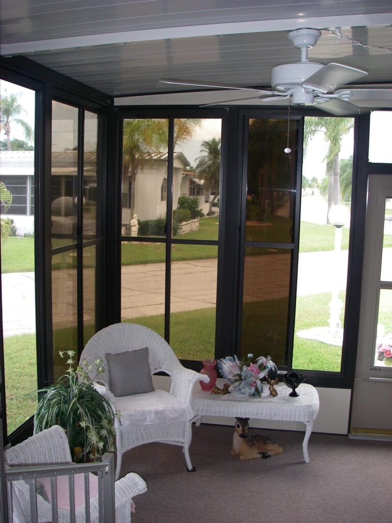 Bronze frame bronze tint 2-track soft vinyl enclosure